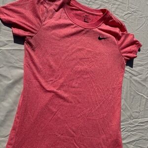 Nike Women's Heather Pink Short Sleeve Dri-FIT Tee